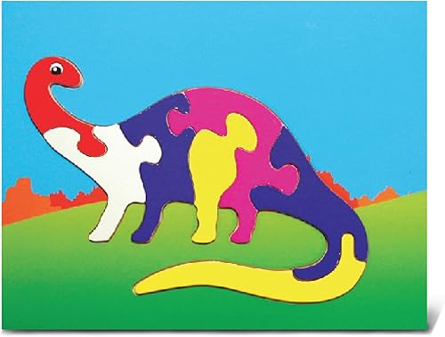 Puzzled Apatosaurus - Rompecabezas de madera (7 piezas)