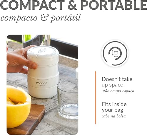 Miniatura 6 de Momo Lifestyle Licuadora portátil para batidos y licuados | Licuadora de viaje plegable, recargable, sin BPA