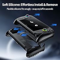 Vista 7 de Funda protectora con función atril para Rog Ally X/Rog Ally 2025 - Funda de TPU a prueba de golpes con soporte, antideslizante y anticolisión Negro