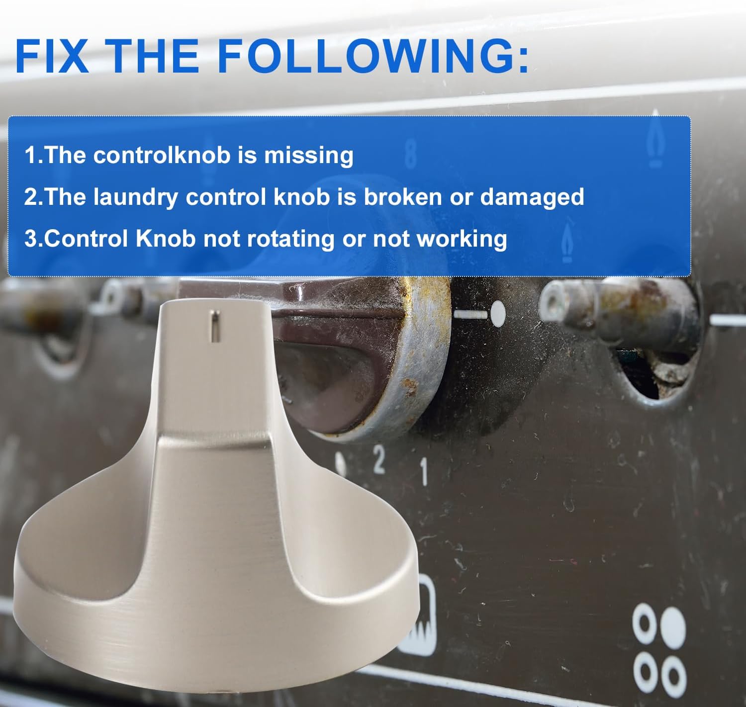 W11517331 W11117415 Range Surface Burner Knob Compatible with Whirlpool Electric Oven Control Knobs WEE745H0FS1 WEE745H0FS0 WEE745H0FS2,Replaces W10850027 W11458840