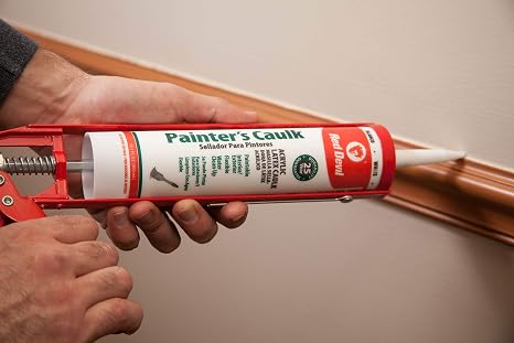 Red Devil 0746 Painters Caulk, 10.1 oz, Paintable Acrylic Latex Caulk for Interior and Exterior Use, Water Cleanup, Ready to Paint in 2 Hours
