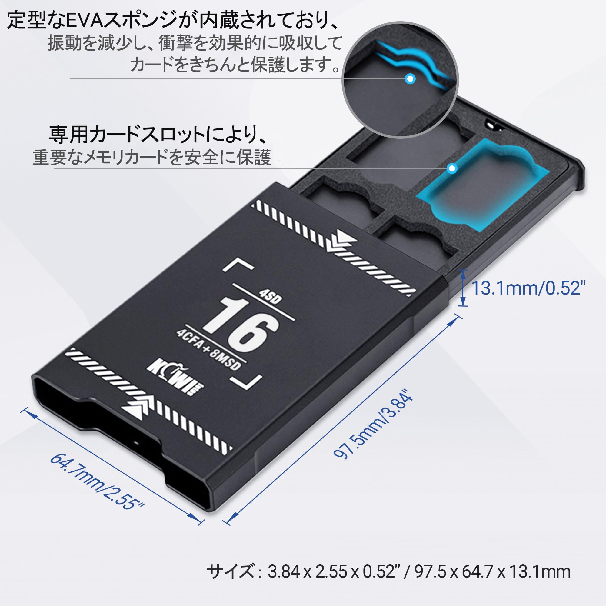 Amazon.co.jp: KIWIFOTOS メモリーカードケース 薄型 4枚SD SDHC