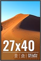 Vista 152 de LaVie Home Marco de fotos de 2 x 3, marco de fotos negro de 2 x 3 con plexiglás HD, marco de visualización de 2 x 3, 1 paquete, colección clásica