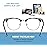 AOMASTE Blue Light Blocking Glasses Vintage Half Frame UV Clear Lens Anti Eyestrain Computer Gaming Glasses for Women Men (E-black Gold+leopard Silver)