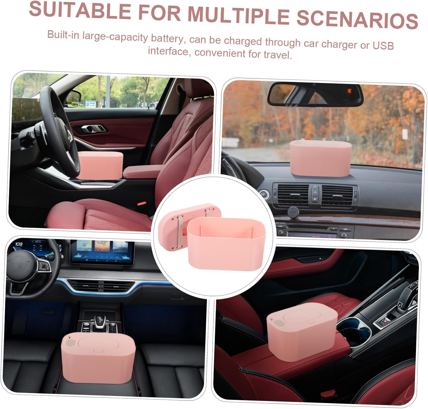 Portable USB Wipe Warmer Constant Temperature Tissue Heater for Car Travel -Saving Wet Wipe Dispenser for Gift Pink