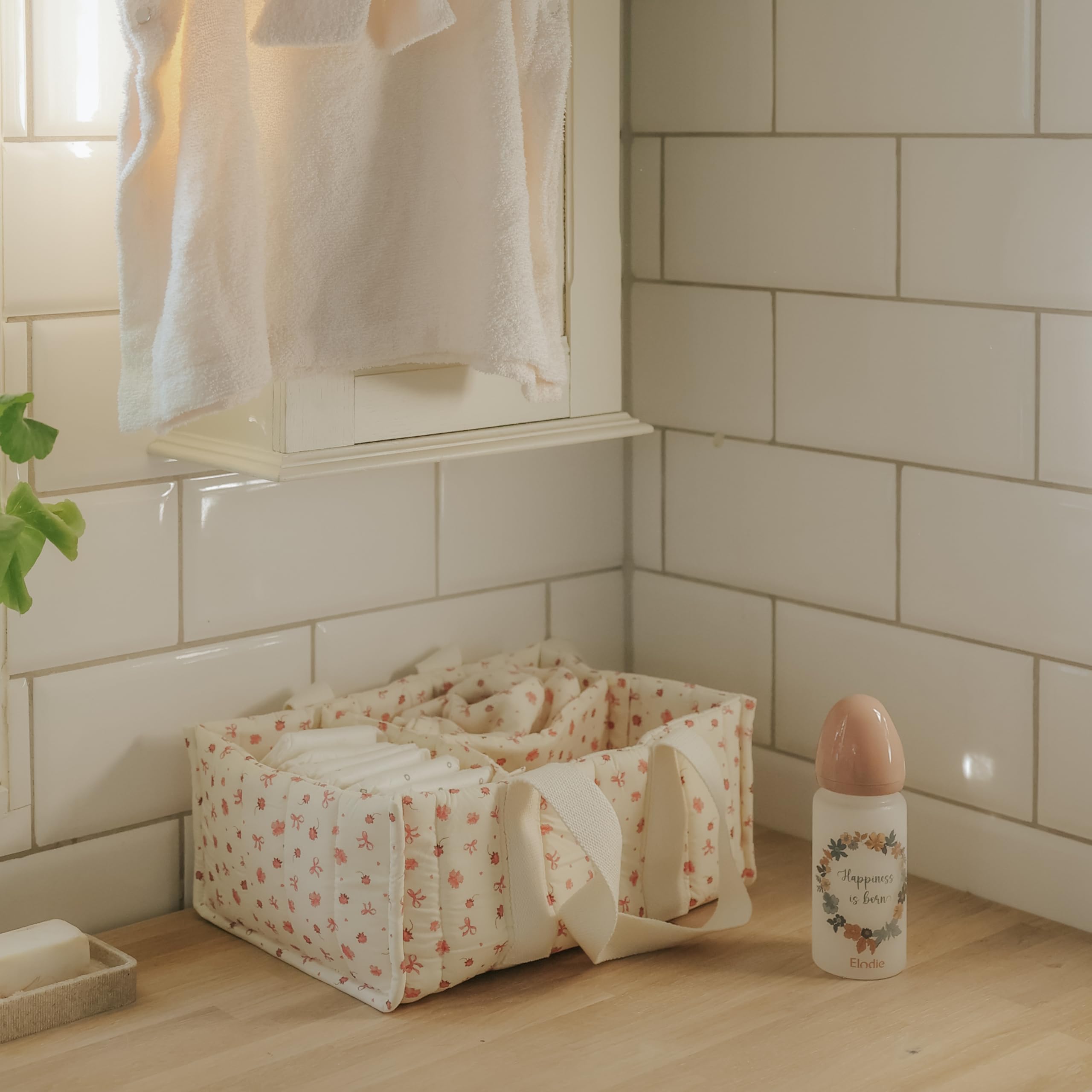Elodie Details Organisateur Couches Bébé Petit River Rose Compartiments Amovibles Coton Lavable en Machine