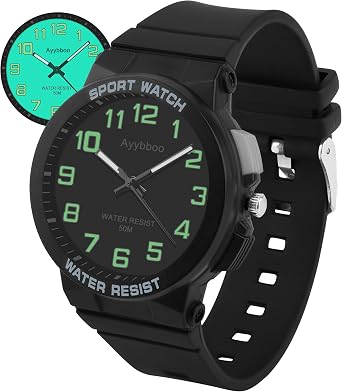 Kids Watch Boys Girls,50M Waterproof Analogue Quartz Children's Watch with Light Easy to Read for Teenagers Ages 6-15