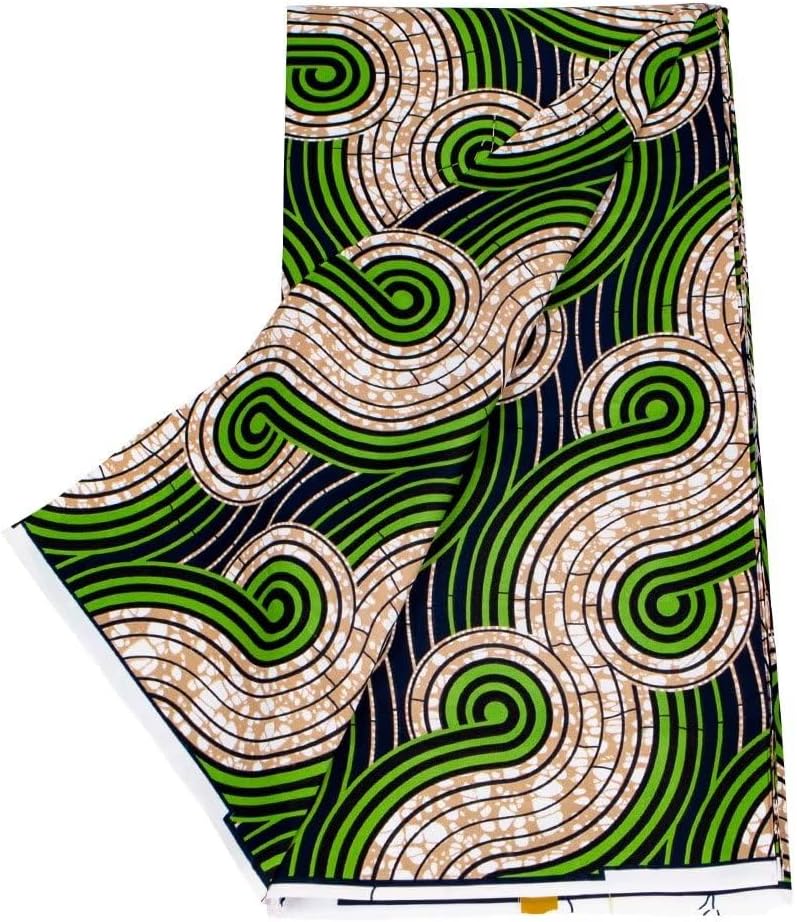 African Fabric Polyester Material for Clothes 6 Yards Ankara Wax Prints Fabrics for Sewing by The Yards