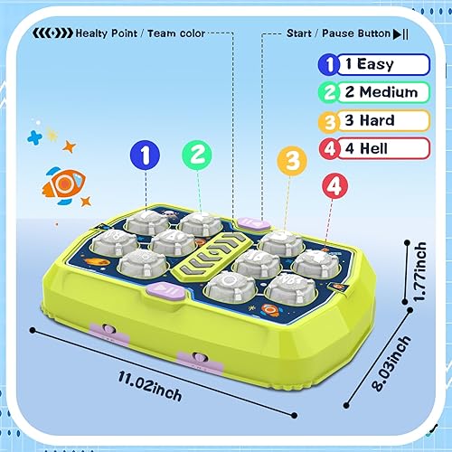 Miniatura 10 de Whack Mole Game Toy para niños pequeños de 2 a 4 años  Juguetes para niños y niñas de 3, 4, 5, 6 años en adelante, 3 modos de juego, música y luz,