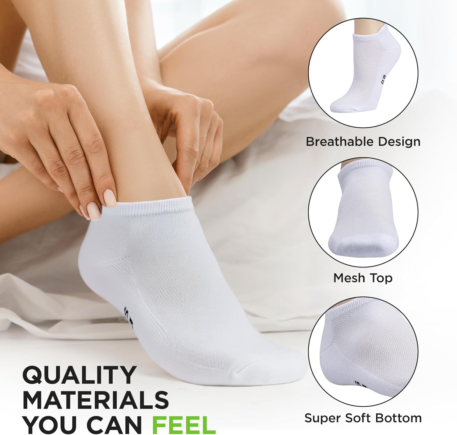 Super Soft and Comfortable No Show Bamboo Rayon Workout Socks for Men & Women & Kids - Image 4