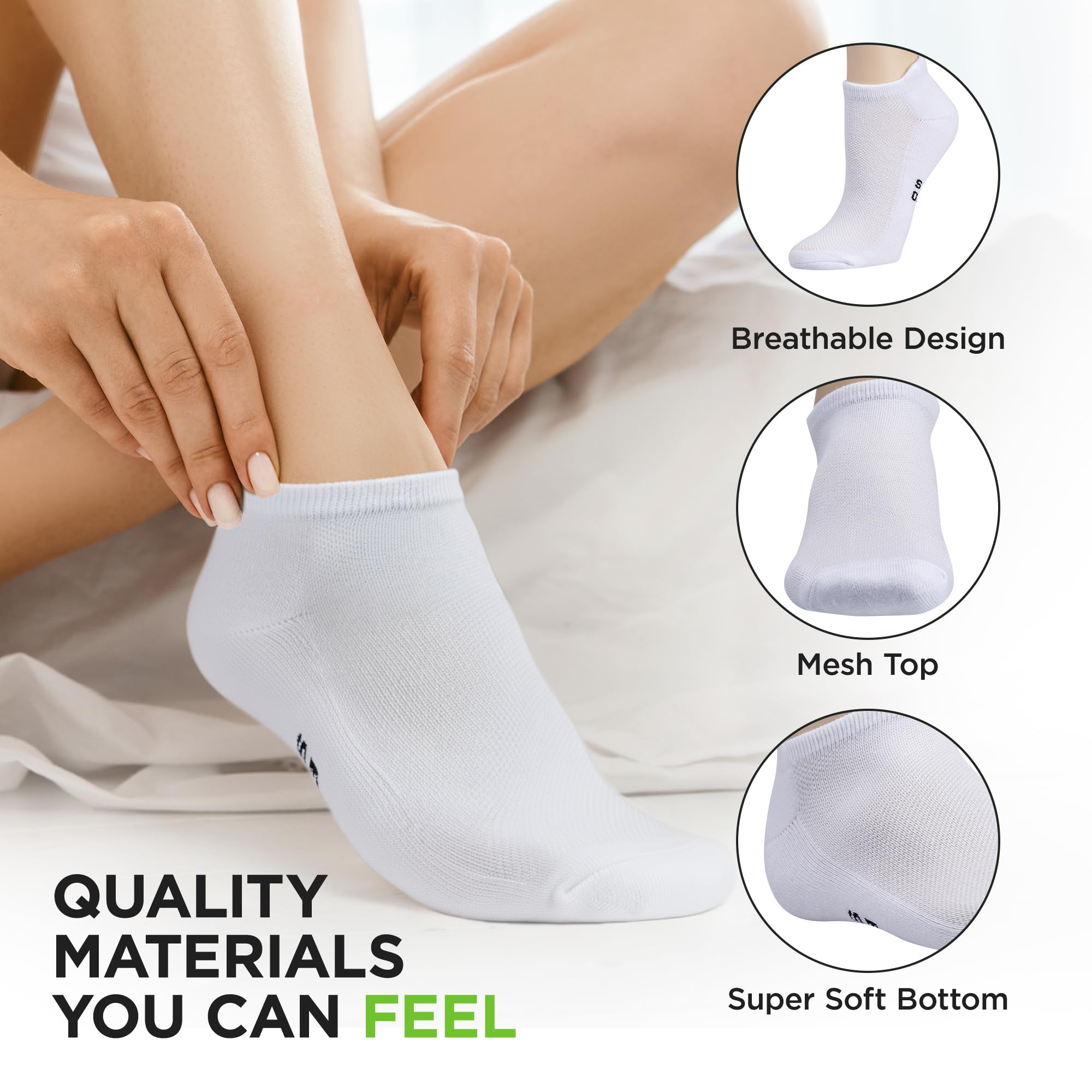 Super Soft and Comfortable No Show Bamboo Workout Socks for Men & Women & Kids