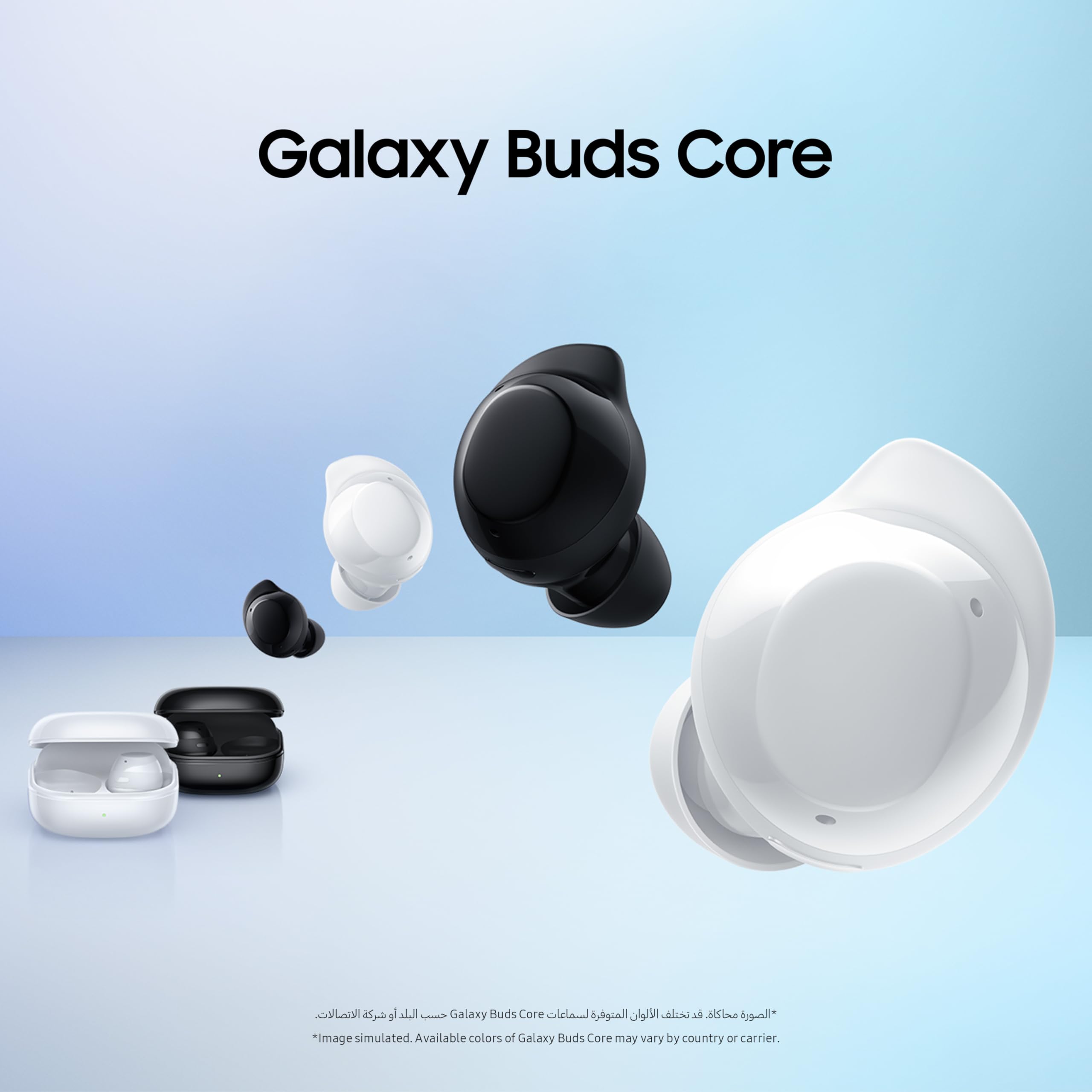 Samsung Galaxy Buds Core True Wireless Bluetooth Earbuds, Active Noise  Cancellation, Secure Fit with Wingtip, Easy Pairing, Auto Switch, Touch  Control, Black (UAE Version): Buy Online at Best Price in Egypt -