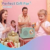 Vista 5 de Altavoces Retro Bluetooth, Altavoz Vintage Inalámbrico, Altavoz Bluetooth Portátil Inalámbrico para Exteriores Soporta Emparejamiento