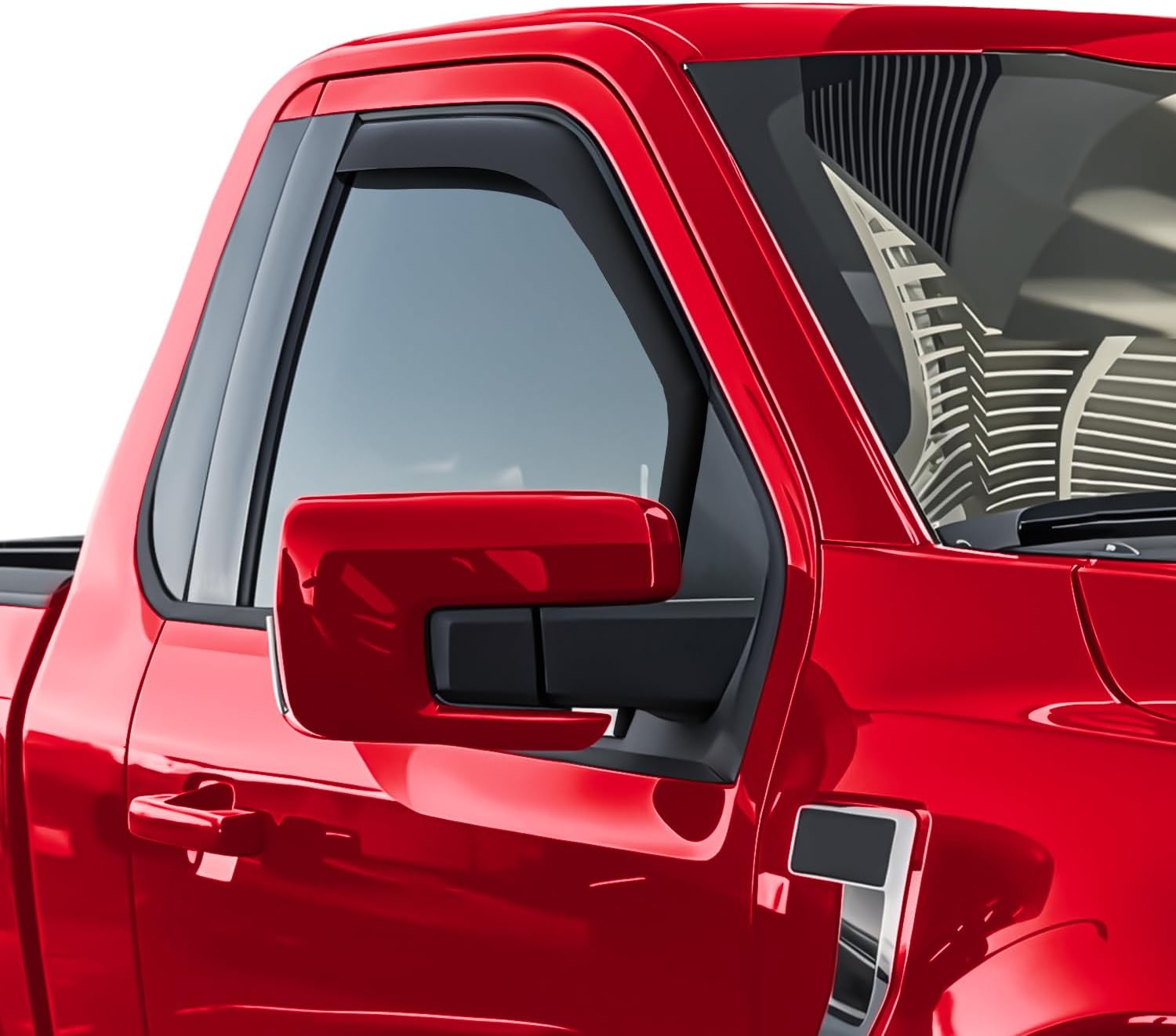 Voron Glass in-Channel Extra Durable Rain Guards for Ford F150 2021-2026 Regular Cab/SuperCrew/SuperCab, Window Deflectors, Vent Window Visors, 2 Pieces - 200251