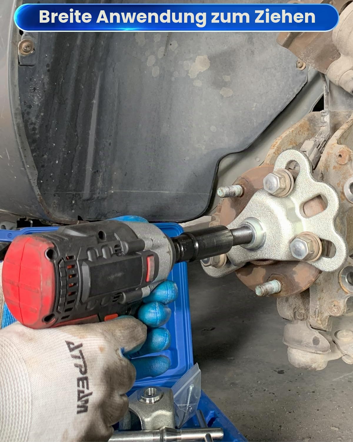 ATPEAM 19tlg Radlager Abzieher Set mit Gleithammer, Universeller Radnaben Abzieher, Radlager Werkzeug für Fahrzeugachse und Karosserie