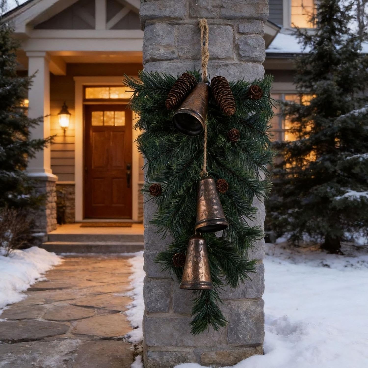 Artificial Christmas Swag - 24 Inch Pine Door Decoration | Holiday Greener