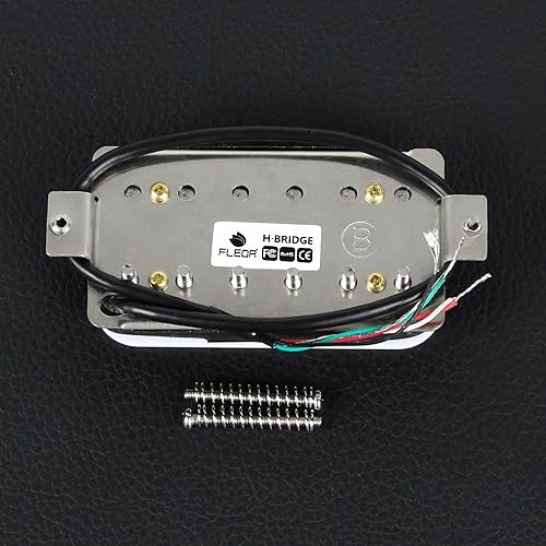 Miniatura 22 de FLEOR Guitarra Eléctrica Humbucker Pastillas Bridge Alnico 5 Pickup Negro