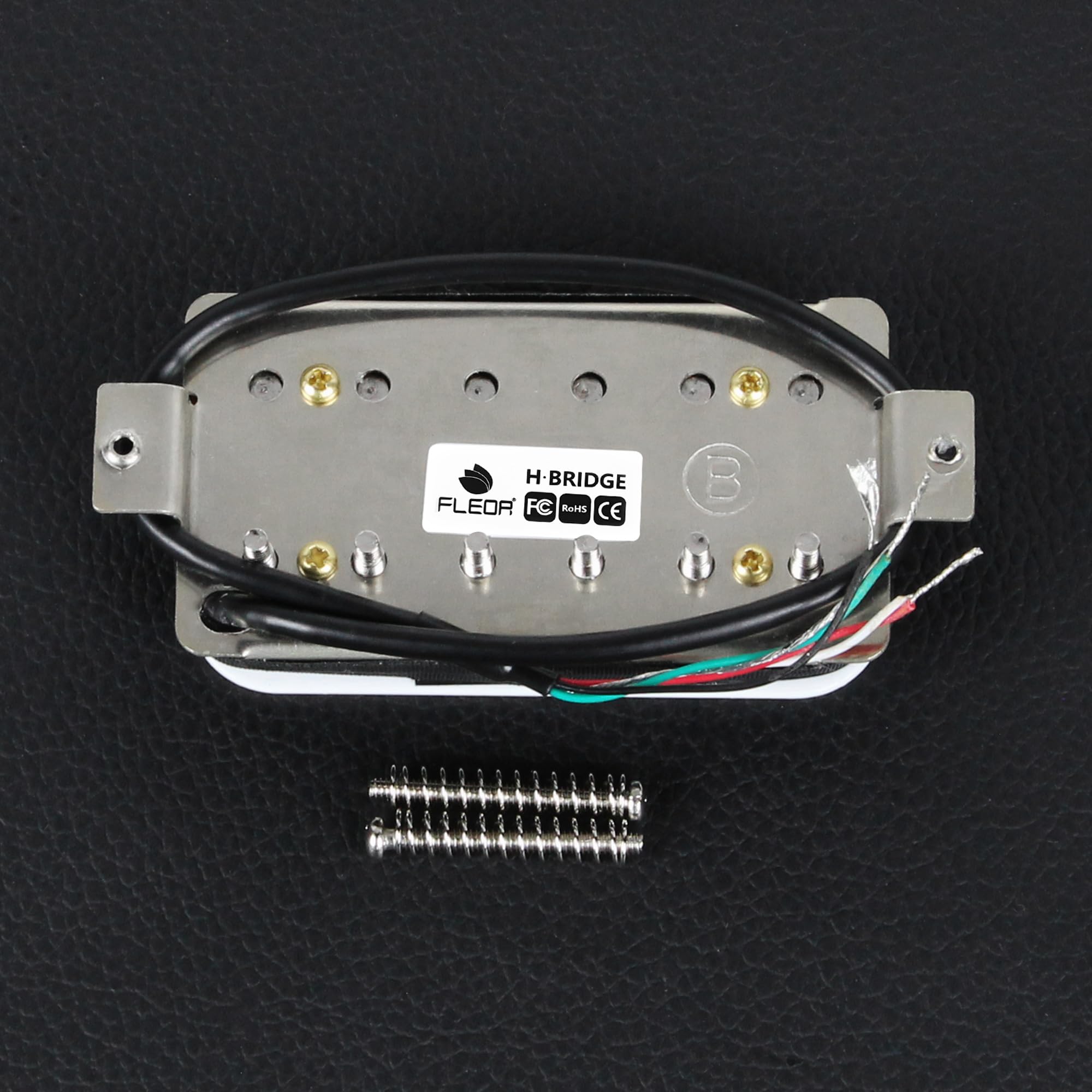 FLEOR Pastillas Humbucker de guitarra blanca Pastilla de puente Alnico 5 14-15k