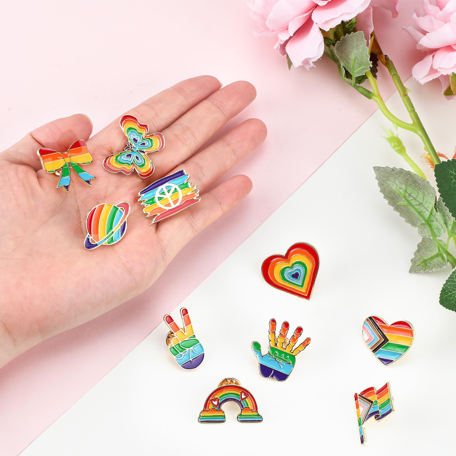Alfiler Arcoíris LGBT Gay Rainbow Pin Broche Orgullo LGBTQ Pride Botón Accesorios