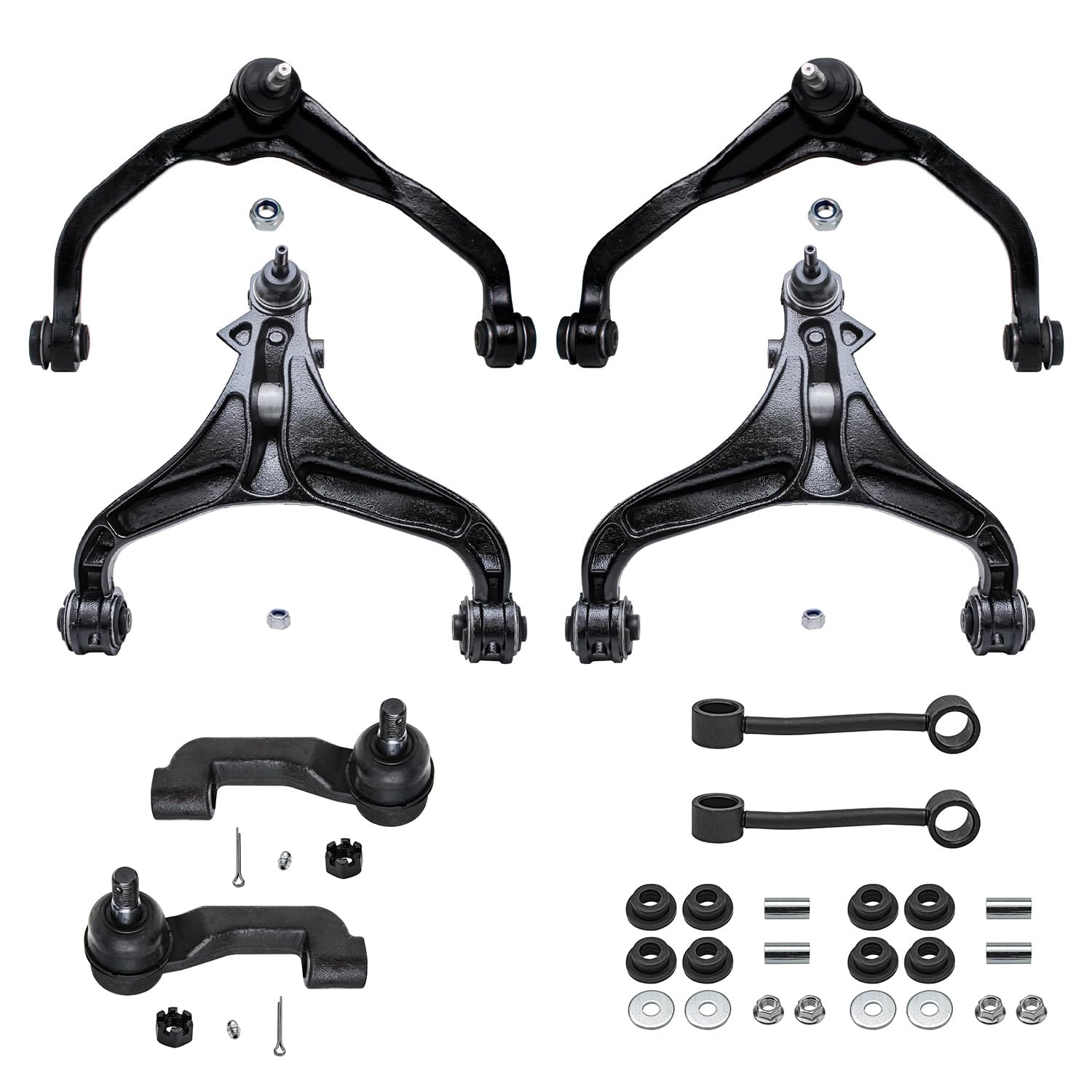 Detroit Axle - 8pc Front End Control Arms Kit for 2008-2012 Jeep Liberty