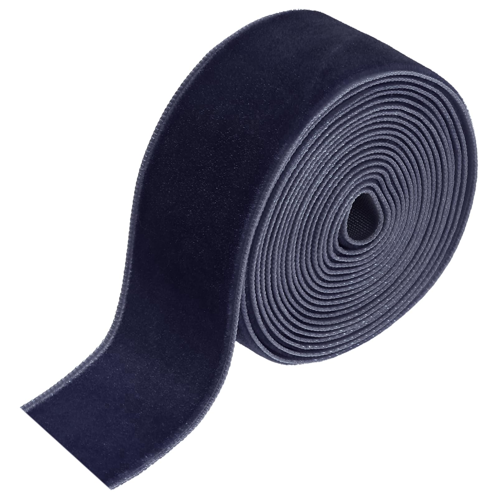 sourcing map Velvet Ribbon 2.5cm x 1.8m Single Face Spool Navy Green