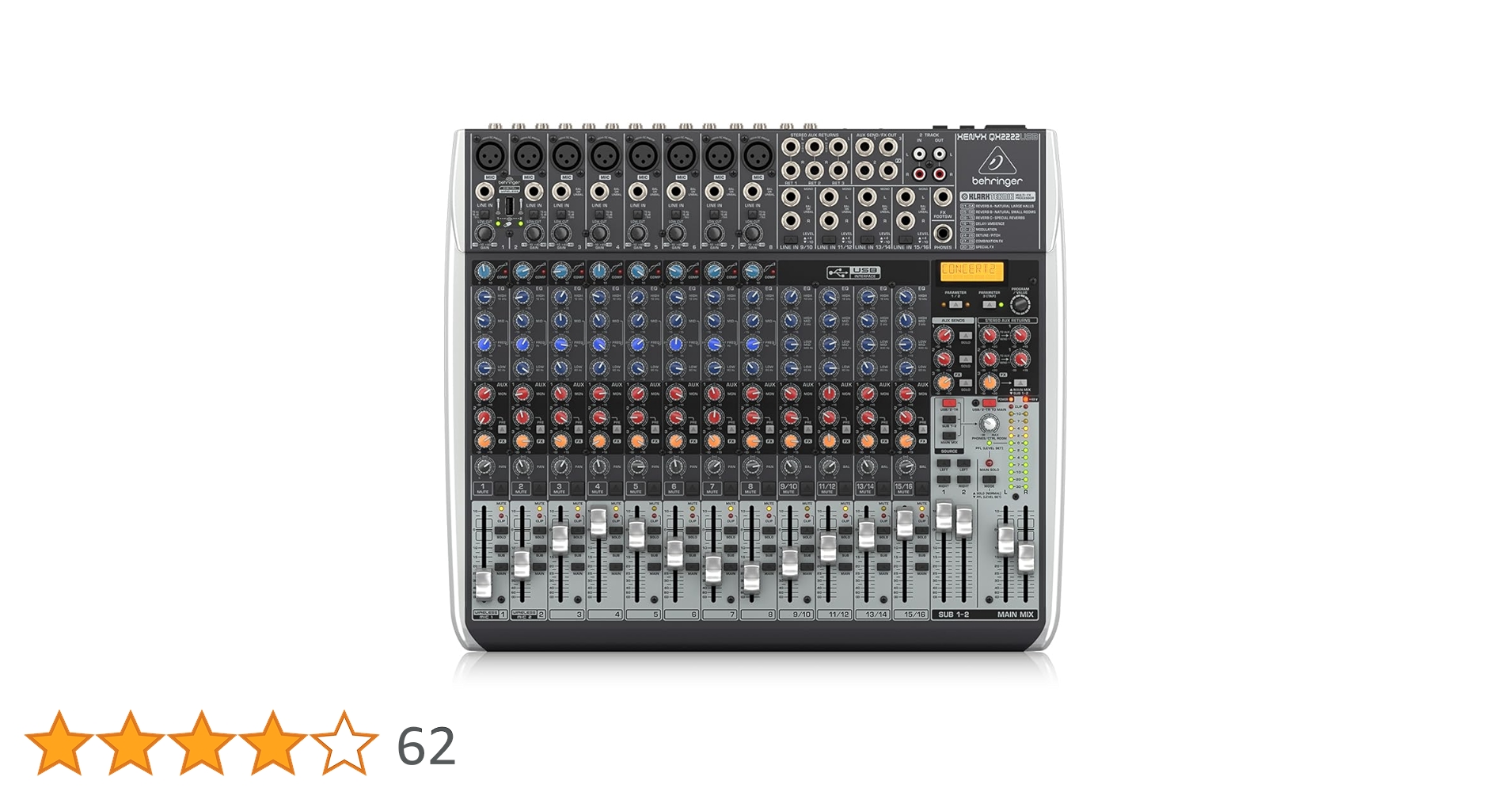 Behringer QX2222USB Mesa de Som com 8 canais : Amazon.com.br