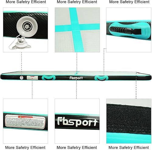 Miniatura 4 de Fbsport - Colchonetas inflables de entrenamiento de 8 pulgadas de grosor, pistas de gimnasia para uso en el hogar, animadoras, yoga, entrenamiento o