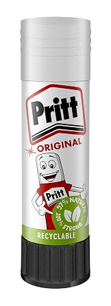 Pritt Glue Stick, Safe & Child-Friendly Craft Glue for Arts & Crafts Activities, Strong-Hold Adhesive for School & Office Supplies, 1x22g Pritt Stick