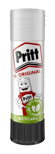Pritt Glue Stick, Safe & Child-Friendly Craft Glue for Arts & Crafts Activities, Strong-Hold Adhesive for School & Office Supplies, 1x22g Pritt Stick