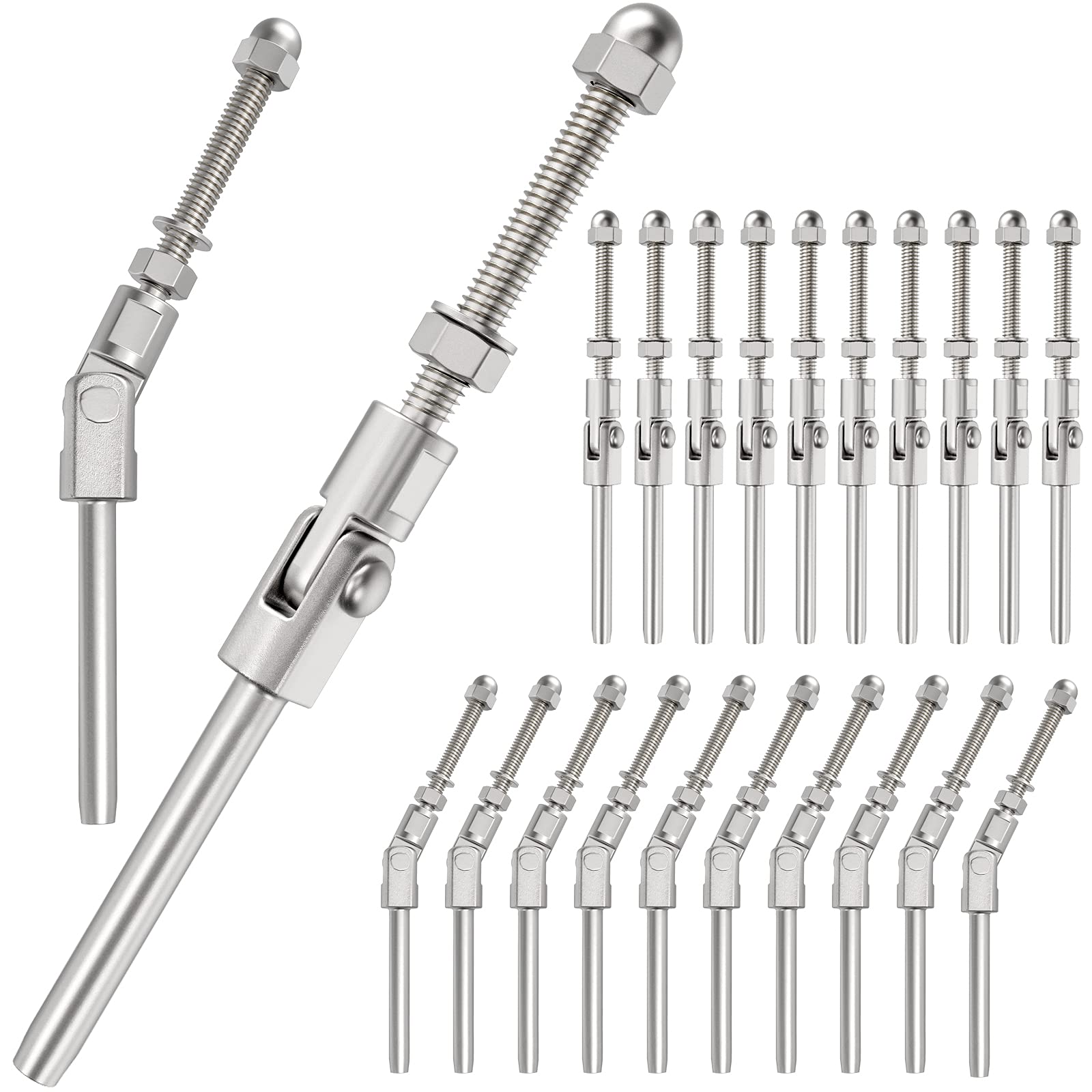 Cable de 3/16 terminal de acero inoxidable T316 con ajuste angular BLIKA