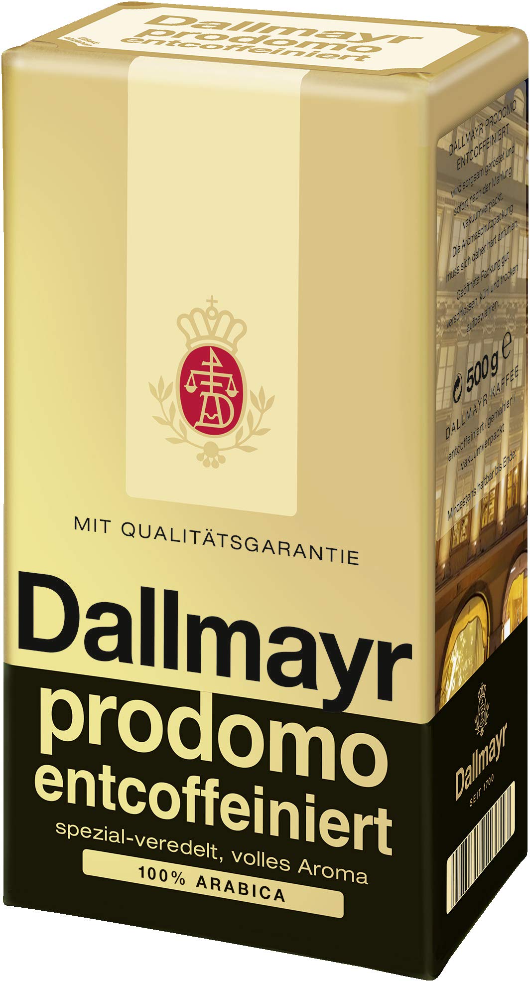 Dallmayr prodomo entcoffeiniert gemahlen, 500g 12er Pack : Amazon