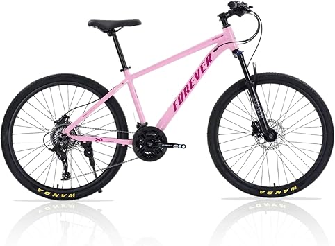 21 Speed Crossbike, Mountain Bike, 24 Inch, Bicycle, 21 Speed Gear, Suitable for Height 57.1 inches 145 cm or above, Beginners, MTB, Front and Rear Suspension, Disc Brake, Lightweight, Aluminum