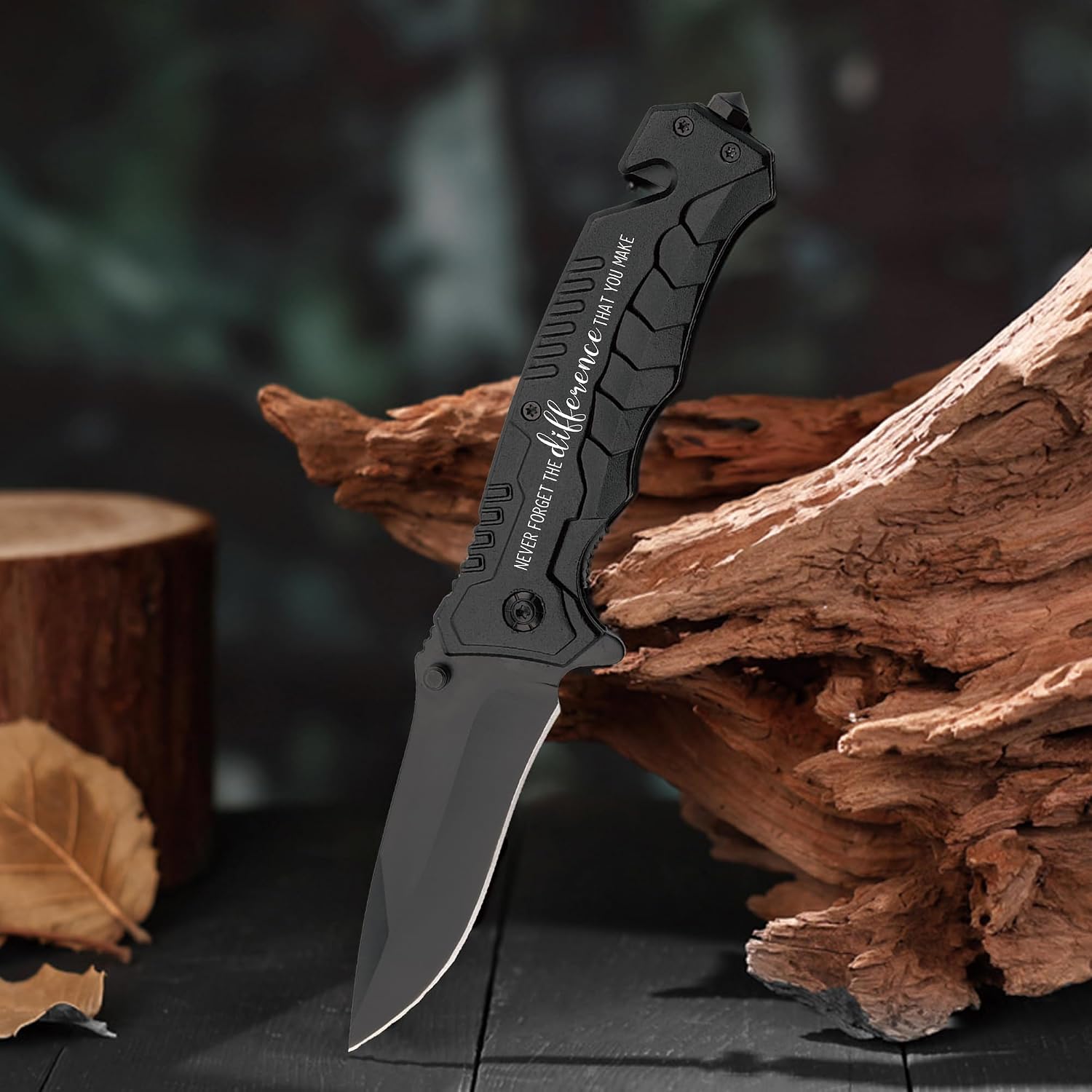 Retirement Gifts for Men, Happy Retirement Gifts for Boss Coworkers Friend, Going Away Gift for Retired Leaving Presents for Men， Everyday Carry Engraved Knife with Wood Box, Hunting Knife for Him