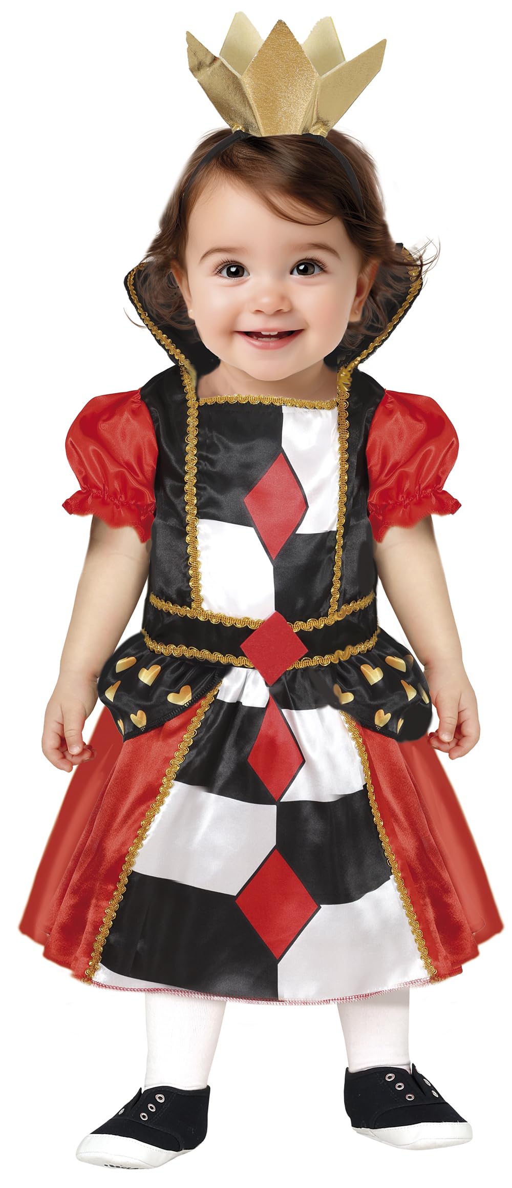 FIESTAS GUIRCA Queen Of Hearts Baby Fancy Dress Costume, Fairytale Queen Baby Costume, Toddler Girls Fancy Dress - Image 2