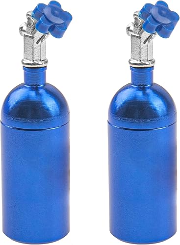 Paquete de 2 accesorios de decoración de botellas de nitrógeno a escala RC HIRCQOO compatibles con Traxxas TRX4 Axial SCX10 RC4WD D90 Tamiya CC01
