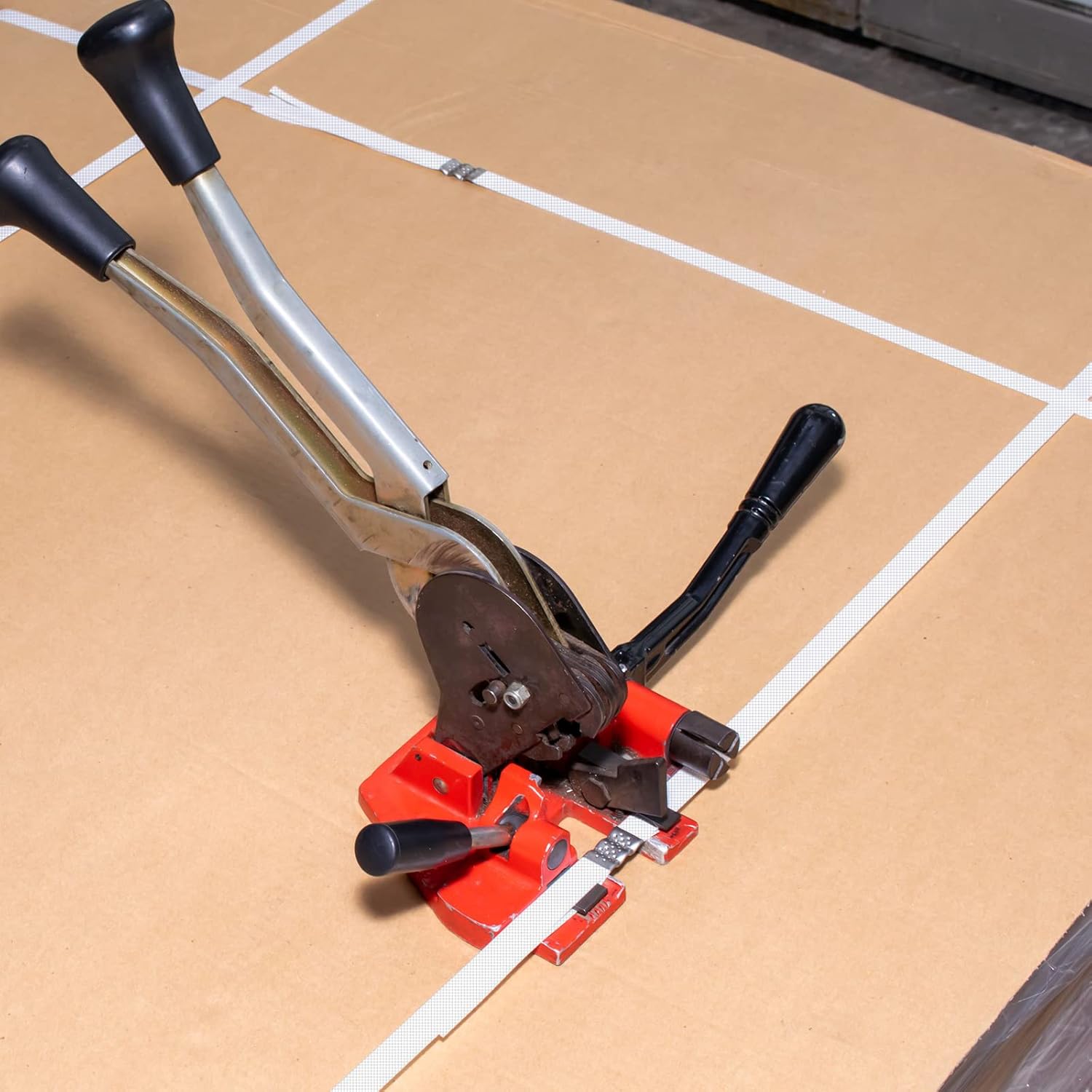 Amylove 1/2 Inch Strapping, Polypropylene (PP) Heavy Duty Poly Packaging Strapping Roll 440 Lbs Break Strength for Banding Packing Industrial Machine(9900 ft,White)