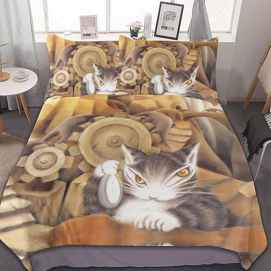 Amazon｜猫のダヤン 寝具3点セット 布団カバー シングル 寝具カバー