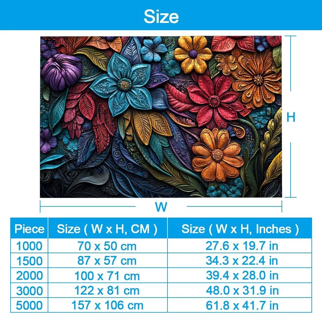 Puzzle 5000 Piezas, Puzzle Color de Madera para Adultos, Regalos -2442