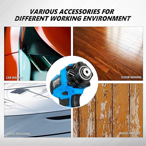 Miniatura 3 de DNA MOTORING TOOLS-00167 - Juego de herramientas de pulido inalámbrico de 12 V, velocidad de 2 velocidades para detalles de automóvilespulido de