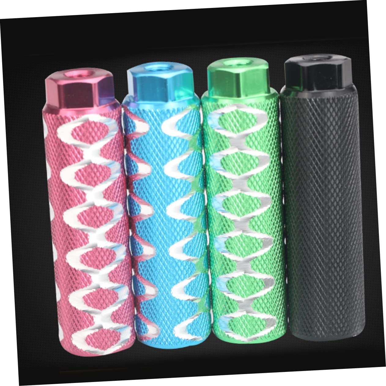 Mikikit Rear Foot Pedal for Mountain Bike Aluminum Alloy Bike Seat Axle Accessory Footpeg Suitable for Adults and Boys and Girls