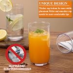 Berglander Highball Ensemble de lunettes 4pc, 14 oz Tall PET Verres Collins, coupes en verre réutilisables, verre à bar pour boissons, bière, jus, lait, mojito, boisson froide