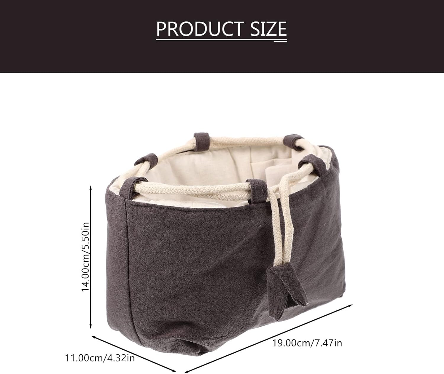 BESTonZON Fashion Dark Grey Teaware Storage Bag Portable Travel Tea Set Teapot Teacup Gaiwan Bag Extra Protection for Teapot Teacups Accessory 19X14CM