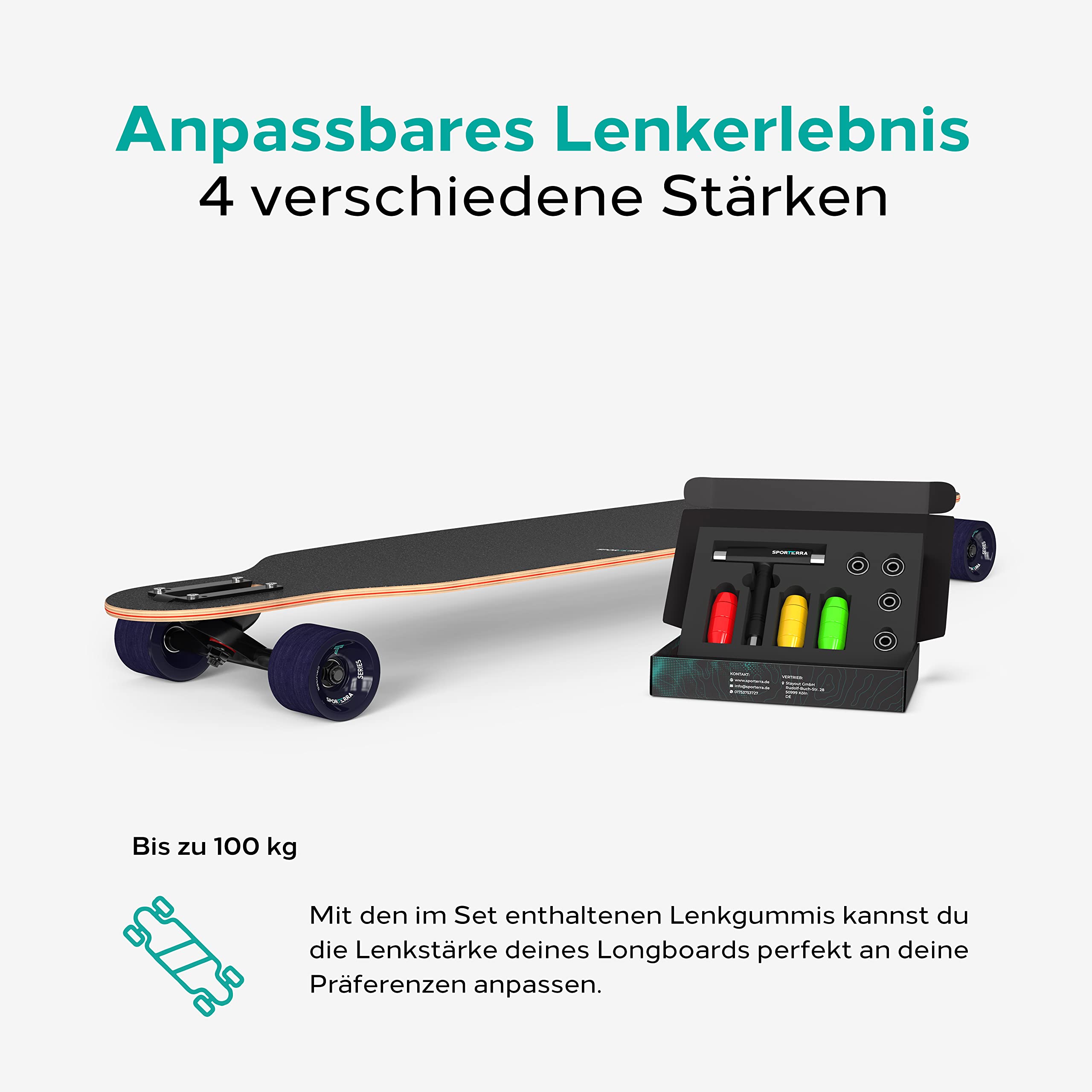 Longboard [Sommer-Angebot] - Longboard Erwachsene und Jugendliche - Optimiert bis ins kleinste Detail für unvergessliche Abenteuer auf dem Long Board