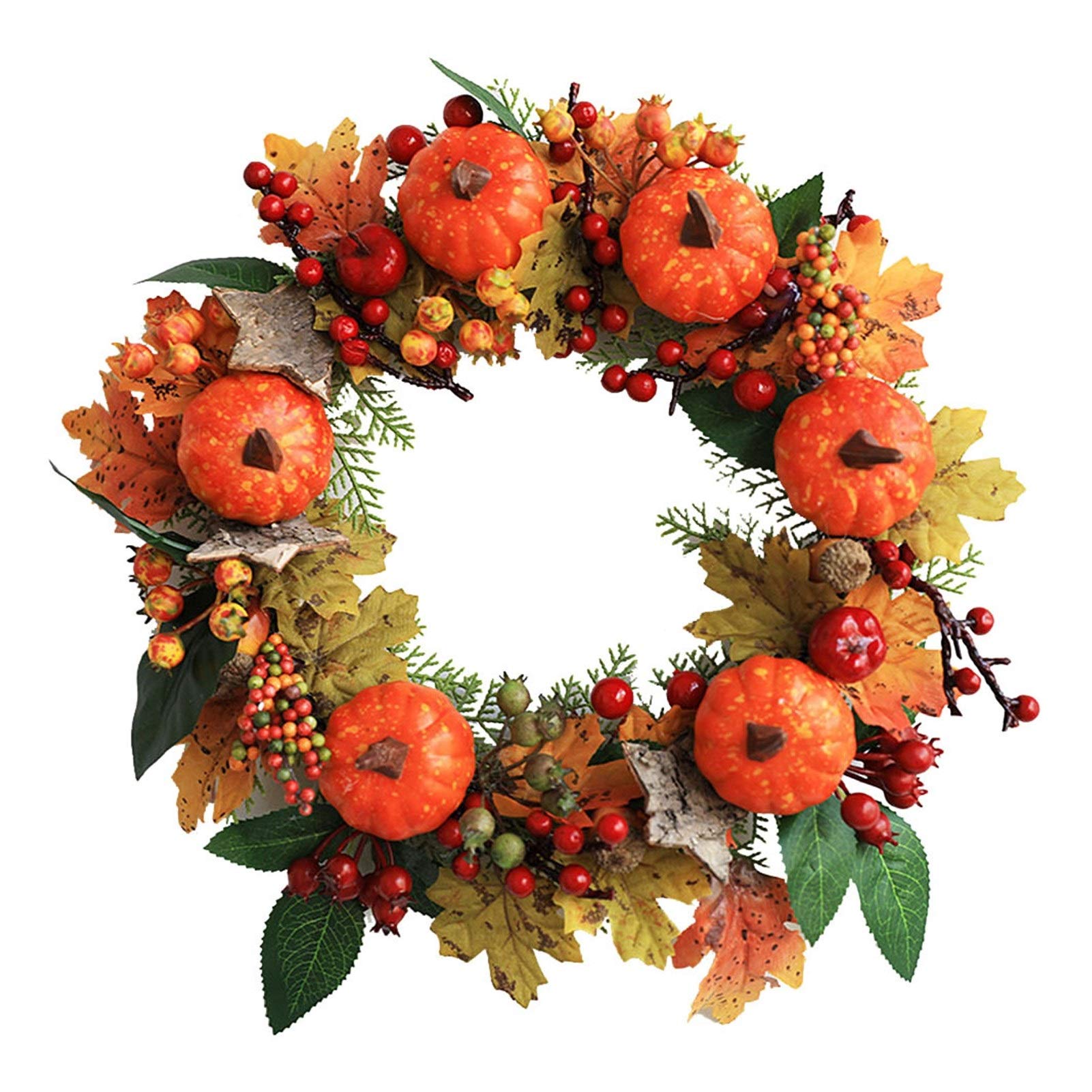 Guirlande de Noël tulipe artificielle fleur citrouille baie pour déco extérieure