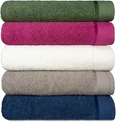 Kit 5 Toalhas Banhao Gigante Glamour 500g - Super Macia