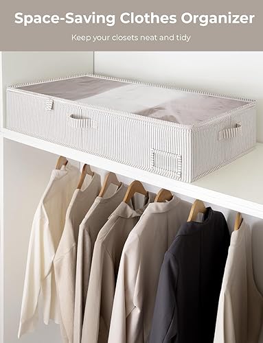 Miniatura 8 de StorageWorks Caja de almacenamiento debajo de la cama con ventana transparente y estructura resistente, contenedores de almacenamiento plegables