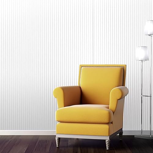 Miniatura 2 de 124 paneles de pared de PVC 3D Rib 2 de 4 x 8 pies (cubiertas32 pies cuadrados), blanco mate