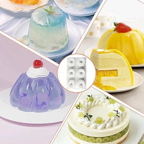 Miniatura 6 de 2 moldes de silicona reutilizables para hornear cupcakes, donas, magdalenas, panecillos, pan de maíz, brownies, gelatinas, 2 unidades