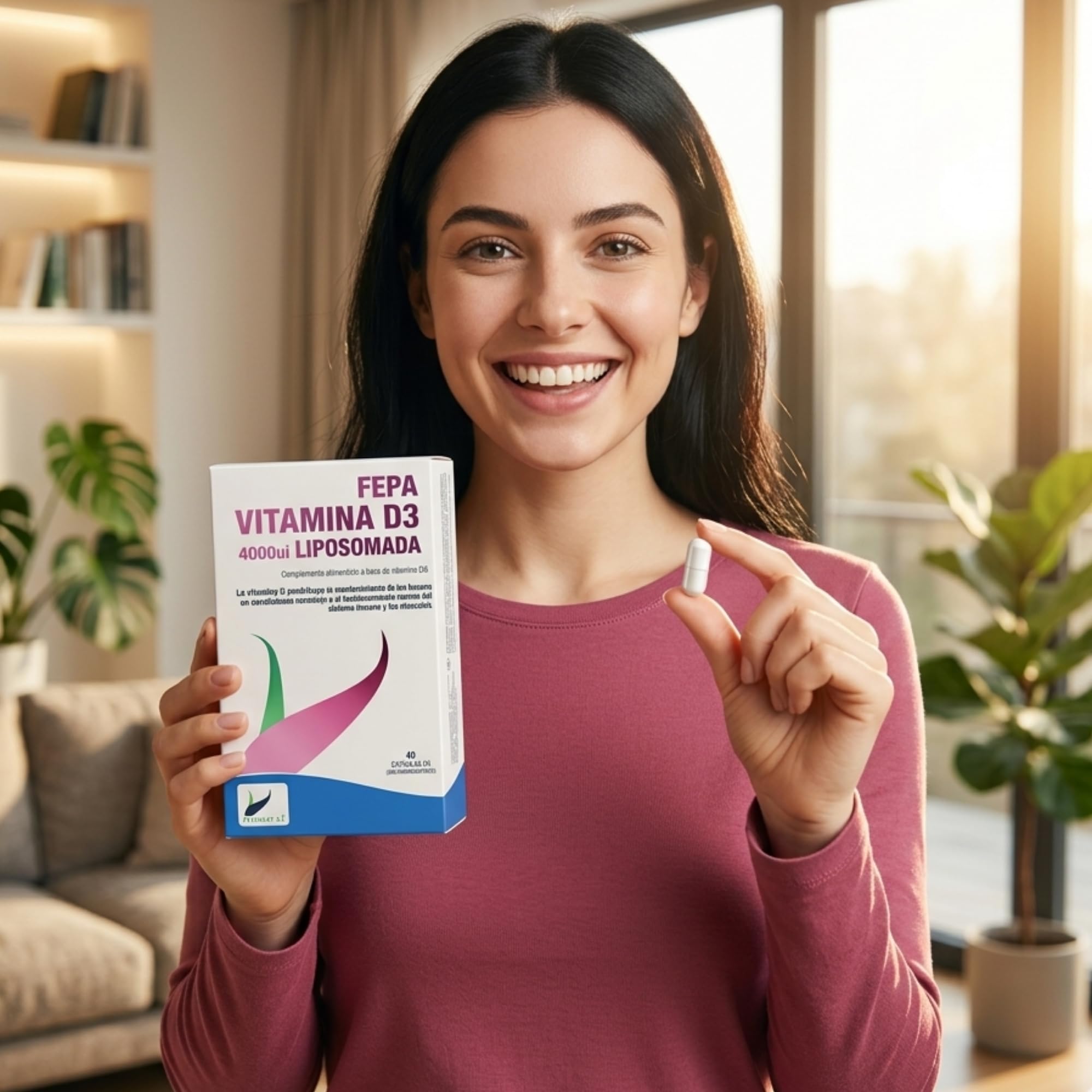 FEPA Vitamina D3 Liposomada 40 cápsulas Pack de 2 – Complemento Alimenticio para Huesos, Músculos y Sistema Inmunitario – 1 Cápsula al Día – Fepadiet