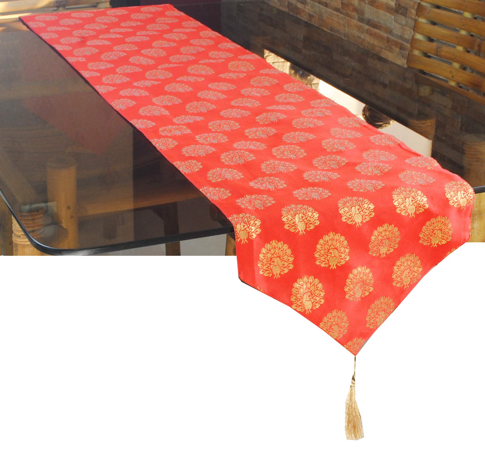 PINK PARROT-Designer Durable Dopian Silk Table Runner 12x70 1 pc